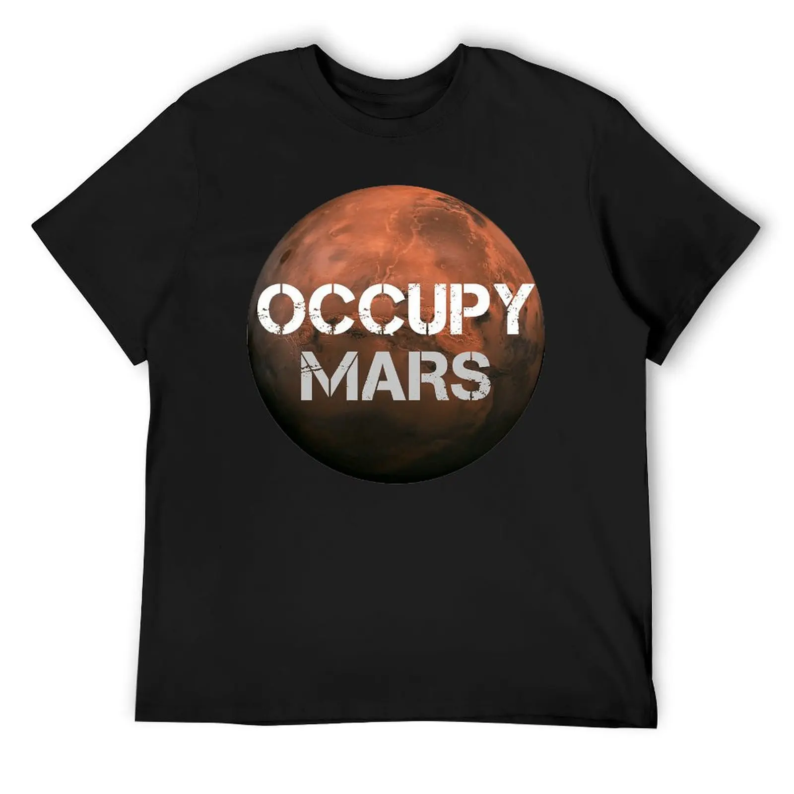 Occupy Mars for Sale T-shirt Round Neck Sport T-shirts Premium Aactivity Competition Geek Eur Size