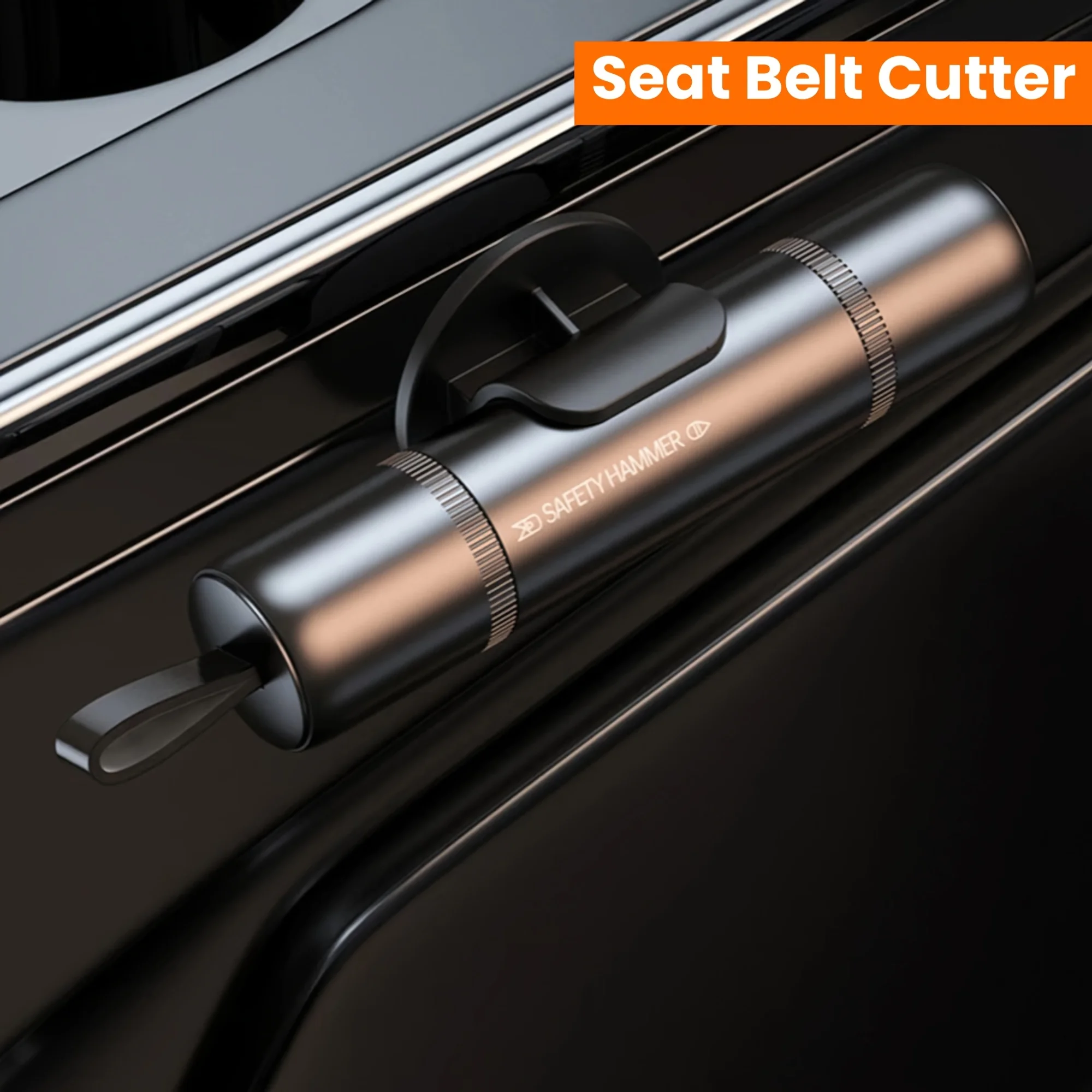 2-in-1 Car Safety Hammer with Seat Belt Cutter Emergency Escape Tool with Glass Breaker for All Vehicles Escape Rescue Tool