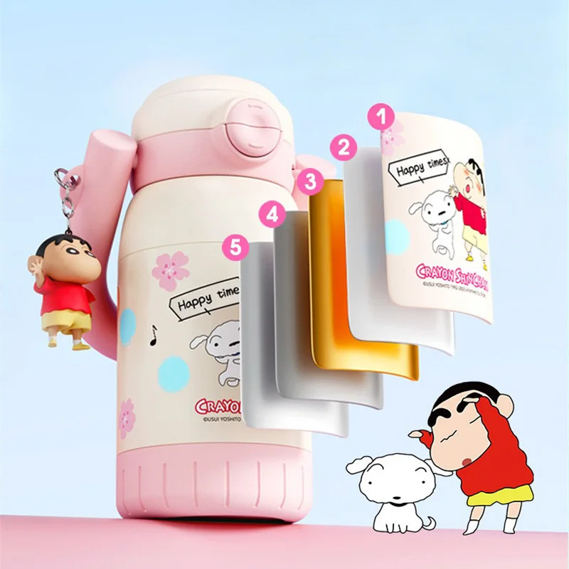 X&W Crayon Shin-Chan Vacuum Insulated Cup 680ml Stainless Steel Cartoon Thermos Straw Cup Portable Hot Cold Water Bottle For Kid view 5