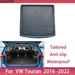 Car Rear Trunk Mat For Volkswagen VW Touran 5T1 2016 2017 2018 2019 2020 2021 2022 Cargo Liner Boot Floor Tray 3D Accessories
