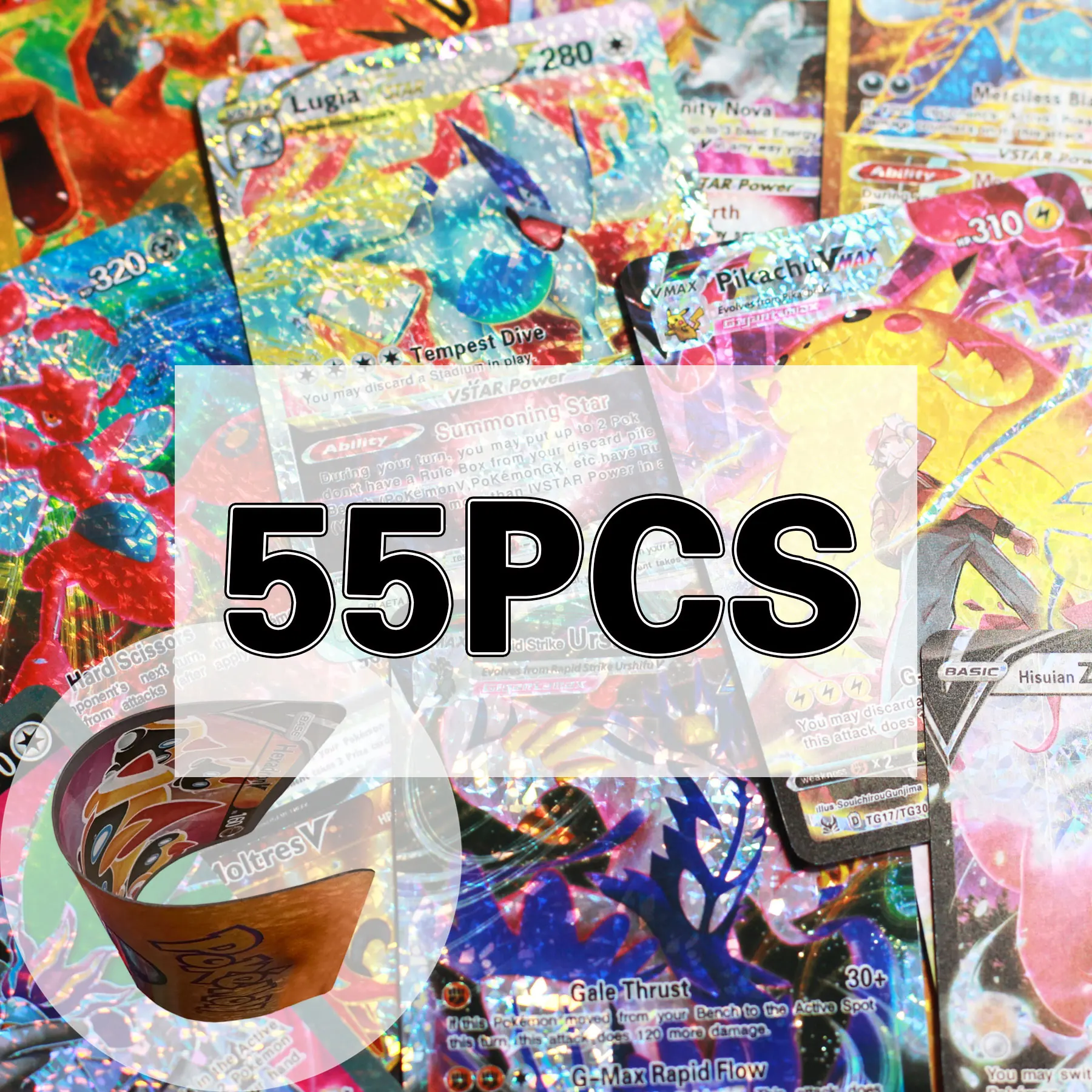 Diy 55Pcs/set Pokemon Vmax Charizard Metal Card Self-Control Ptcg Collect Signature Trading Flash Card Anime Cartoon Gift