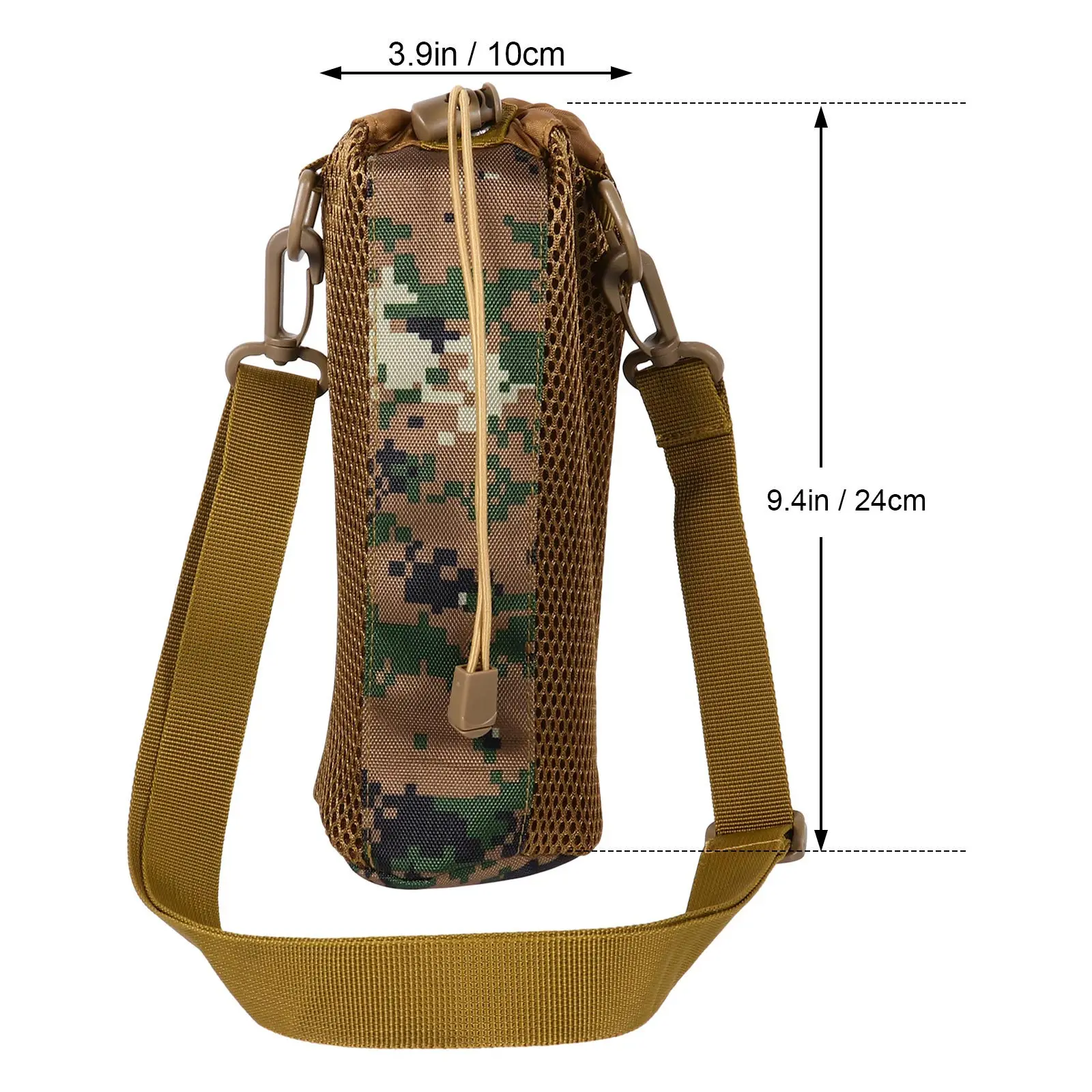 1 قطعة حقيبة حامل زجاجة المياه خفيفة الوزن قوية النايلون في الهواء الطلق المشي لمسافات طويلة التخييم الحقيبة واقية معزول الناقل كم #5