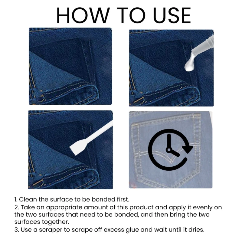 50Ml Dán Vải Dán Vải Chống Thấm Nước Có Thể Giặt Vải Dễ Sử Dụng Cho Dự Án Thủ Công Sửa Chữa Quần Áo