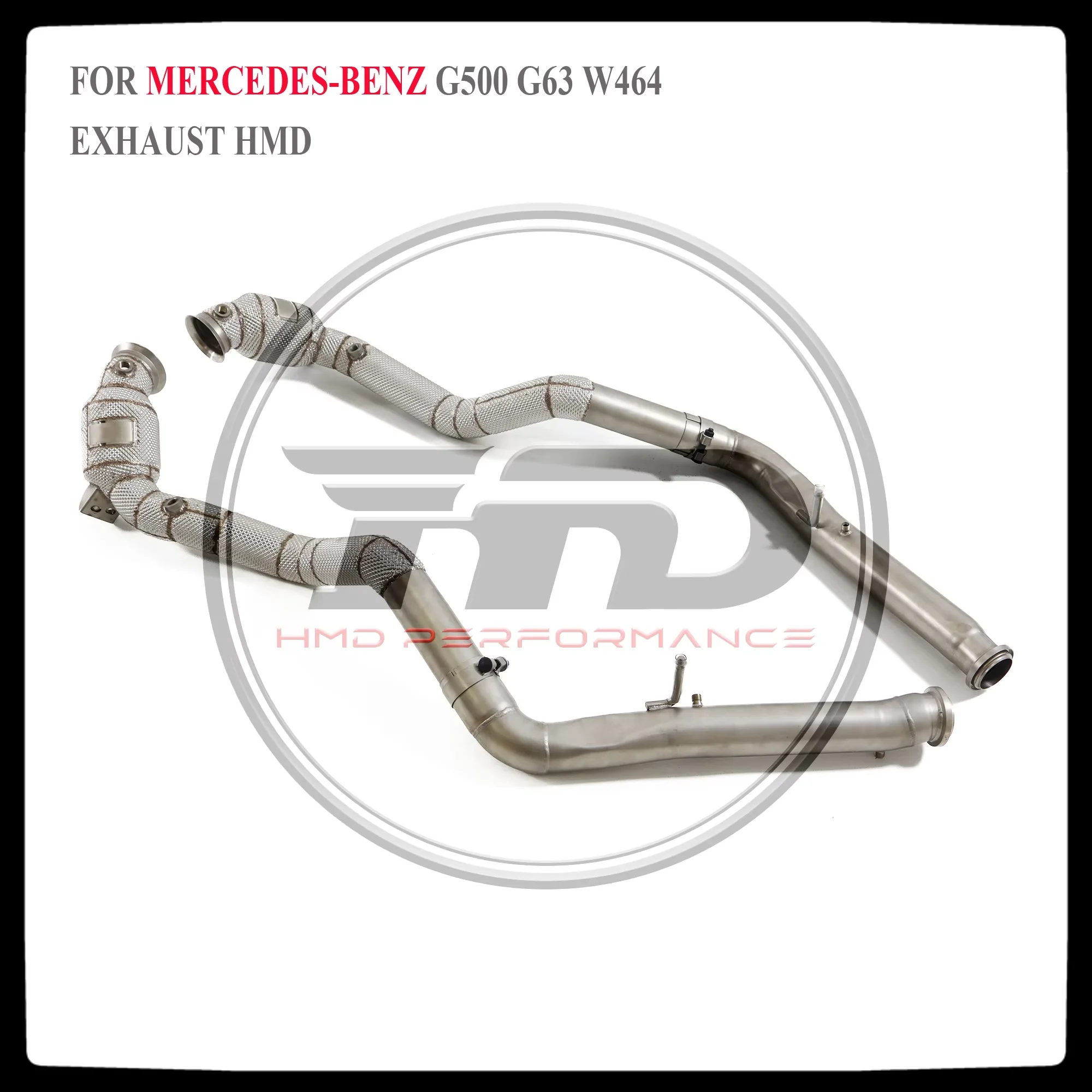 HMD Stainless Steel Exhaust System High Flow Performance Downpipe For BENZ G500 G63 W464 2018~2020 Modification Electronic Valve