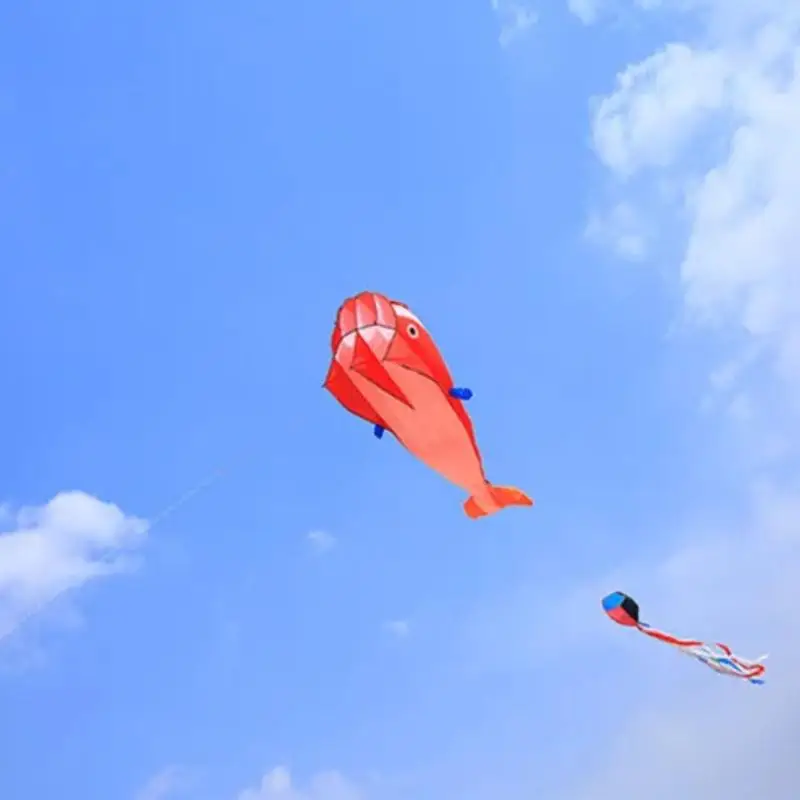 Zabaw się na świeżym powietrzu z dużym latawcem w kształcie wieloryba (1 sztuka): bez szkieletu, łatwa obsługa, gra plażowa, odporny na rozerwanie.