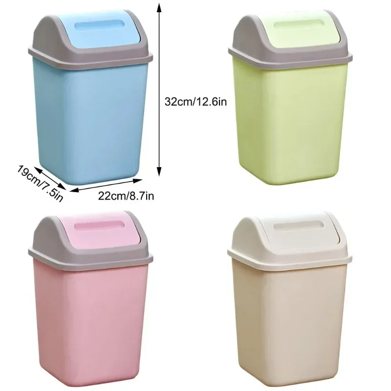 Plastic Swing Lid Classified Bin Home Rubbish Waste Dustbin Kitchen Paper Wastebasket Trash Can