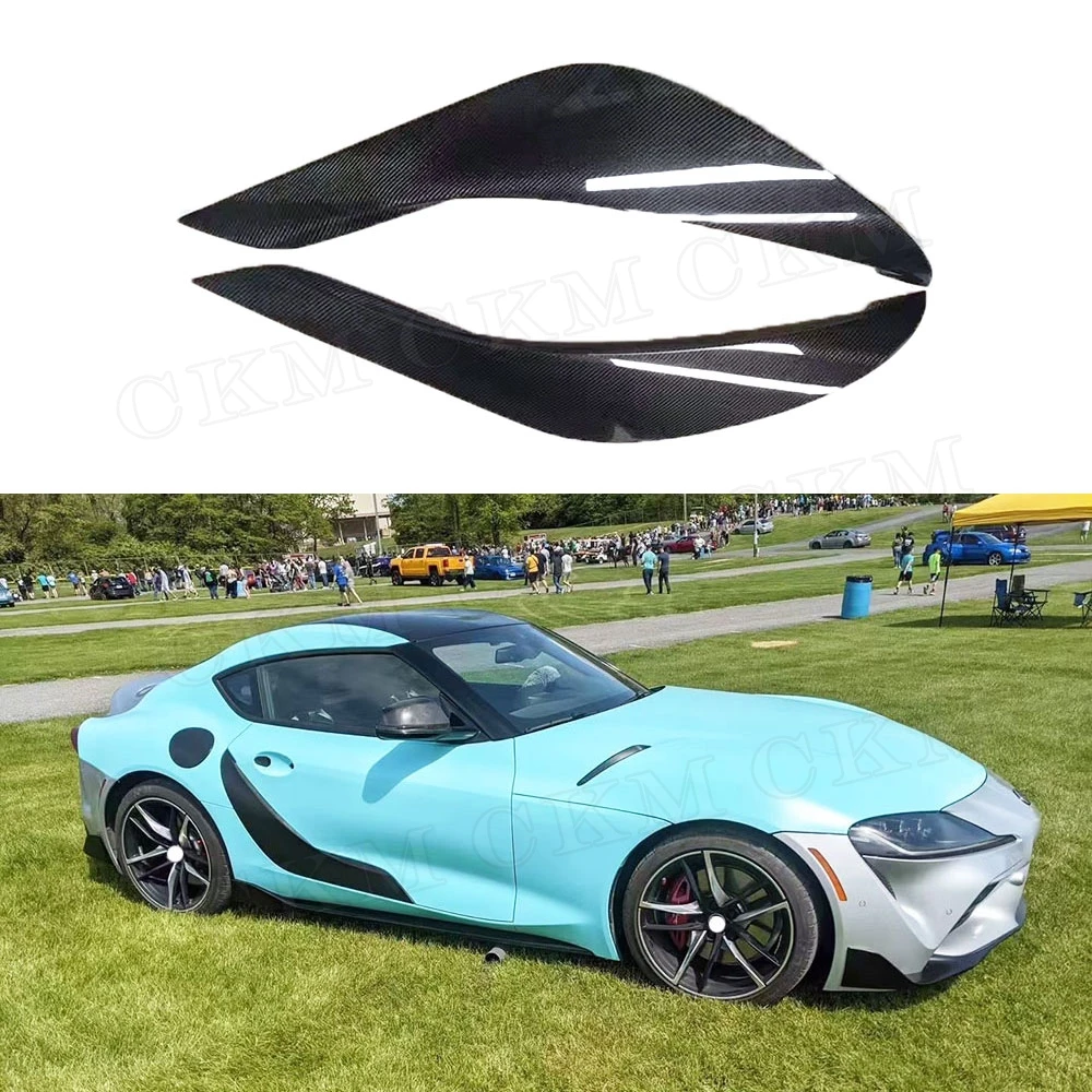 

Carbon Fiber Rear Bumper Side Splitters FRP Unpainted Black Flaps Apron Body Kits for Toyota Supra A90 Coupe 2 Door 2019 2020