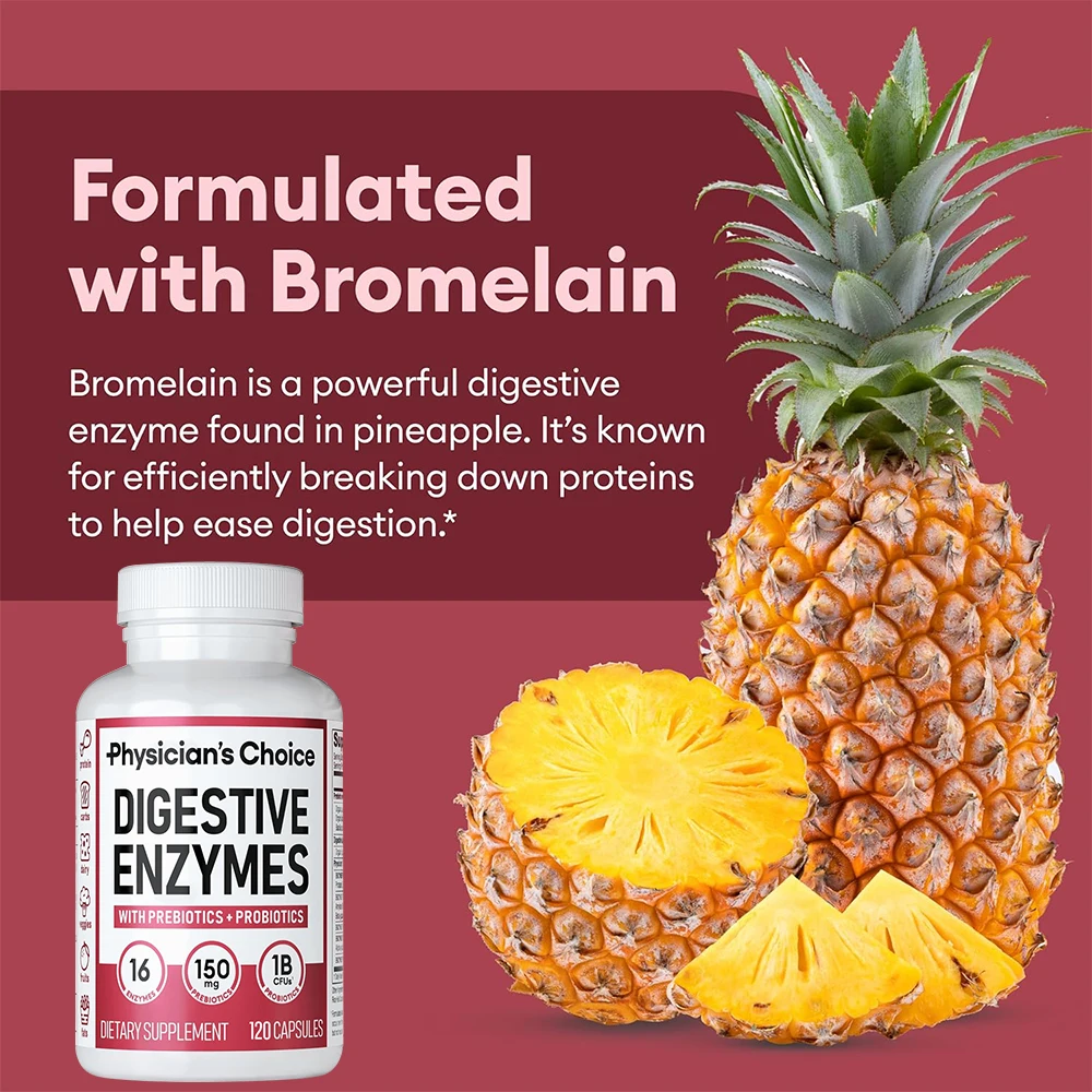 Digestive Enzymes - Multiple Enzymes, Prebiotics & Probiotics - Promote Digestive Health, Intestinal Health and Relieve Bloating