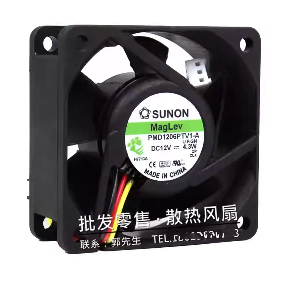 Pour ventilateur de refroidissement SUNON 60mm 6025 60*60*25MM PMD1206PTV1-A DC 12V 4. 3W