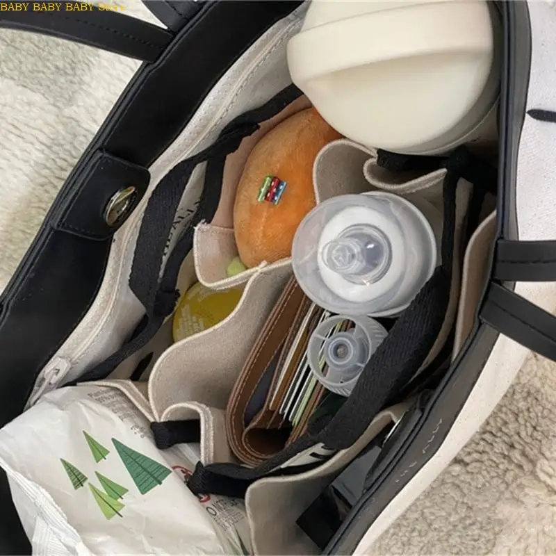 Q81A حقيبة حفاضات الطفل الوظيفية حقيبة ماء محكم أمي حقيبة حزام قابلة للتعديل لرحلة في الهواء الطلق ومغامرات التسوق