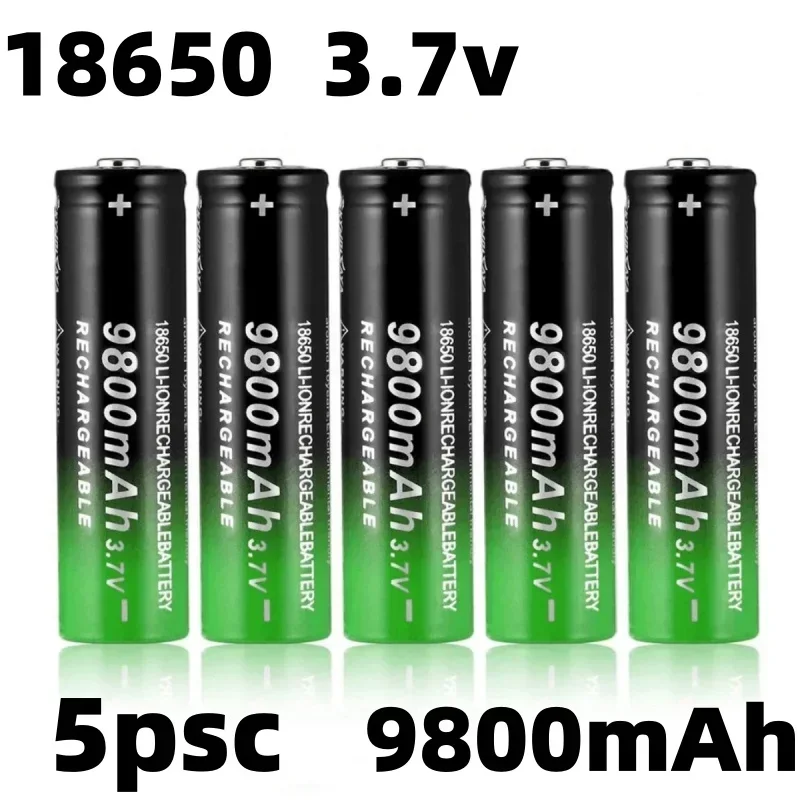 

New 18650 lithium-ion battery 9800mAh rechargeable battery 3.7V, suitable for LED flashlights or toy equipment batteries