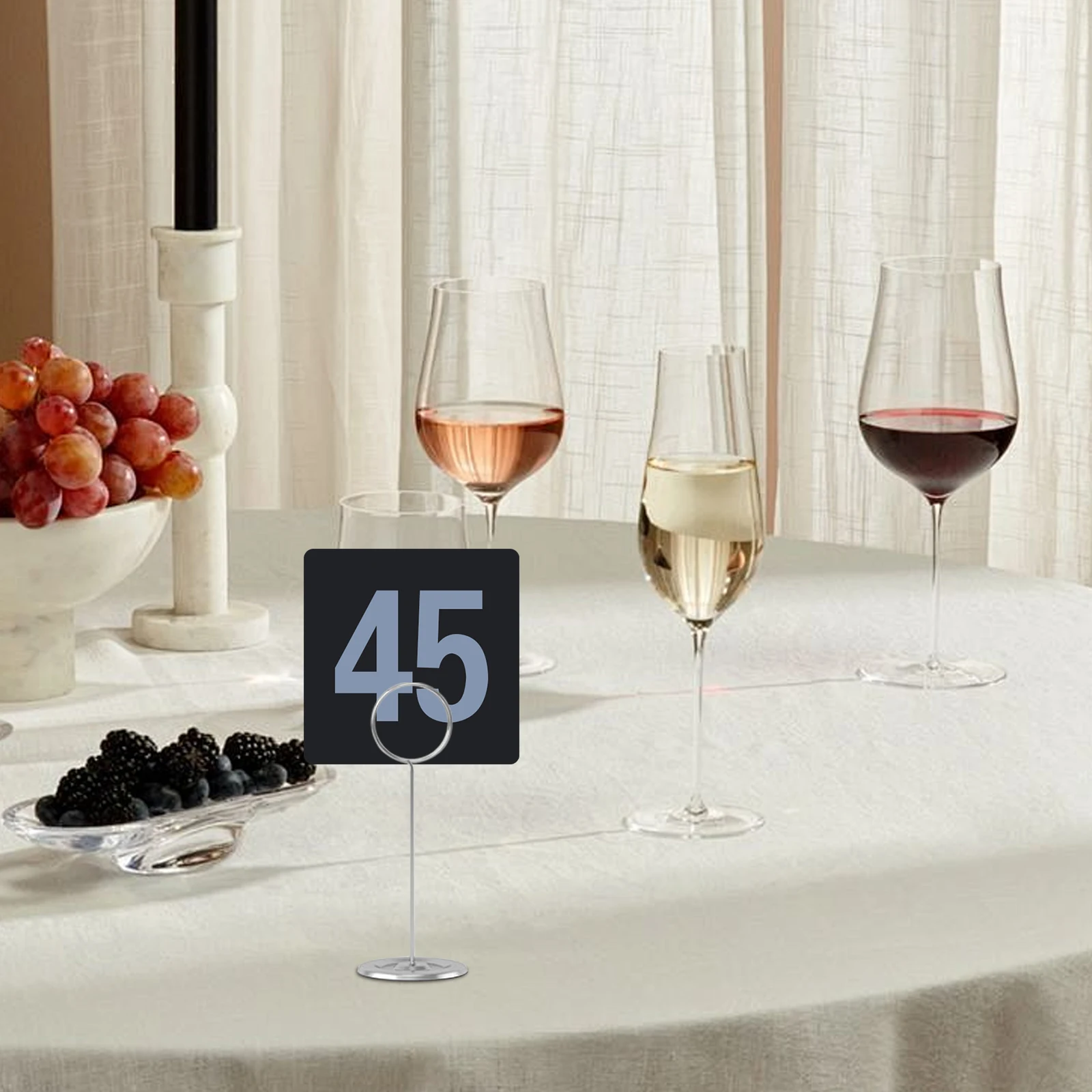 

50pcs Double Sided Plastic Number Cards Numbered Signs For Restaurant Banquet Wedding Party Event Seat Table Signs