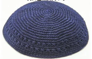 16/17cm HANDMADE KNITTED YARMULKE KIPPAH