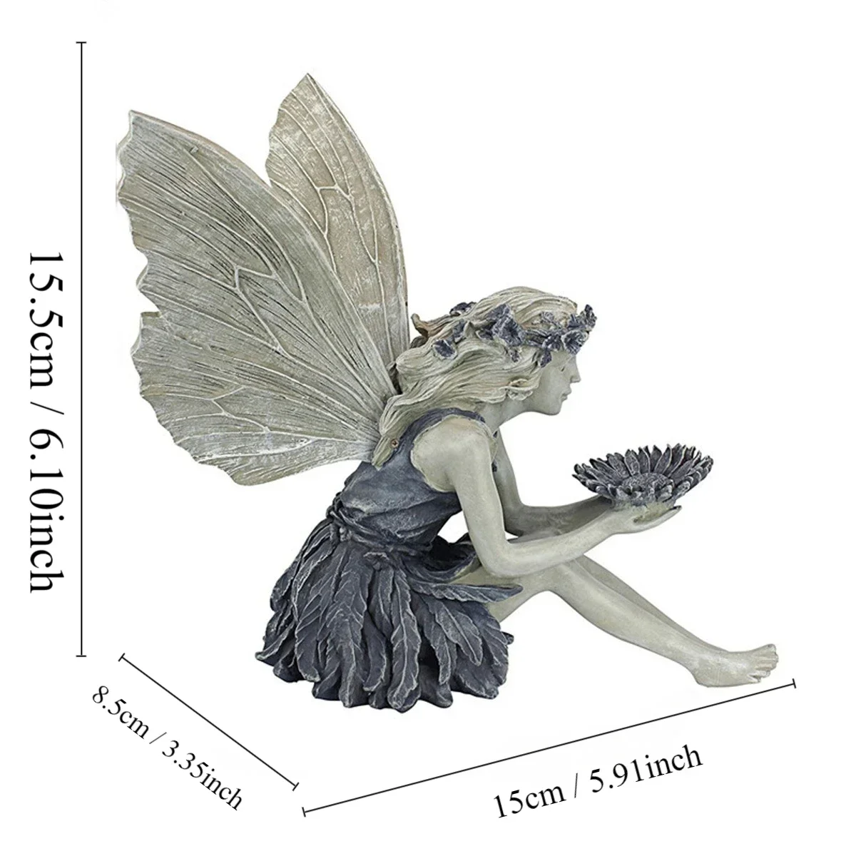 Fairy Statue Resin Ornament Garden Decoration Angel Girl Resin Craft Ornament