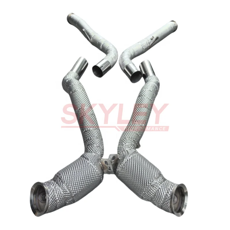 

Колчатая водосточная труба SKYLEY для Mercedes Benz G500 G550 G63 W464 V8 4.0T 2019-UP выхлопная труба 100 200 300 ячеек каталитический комплект