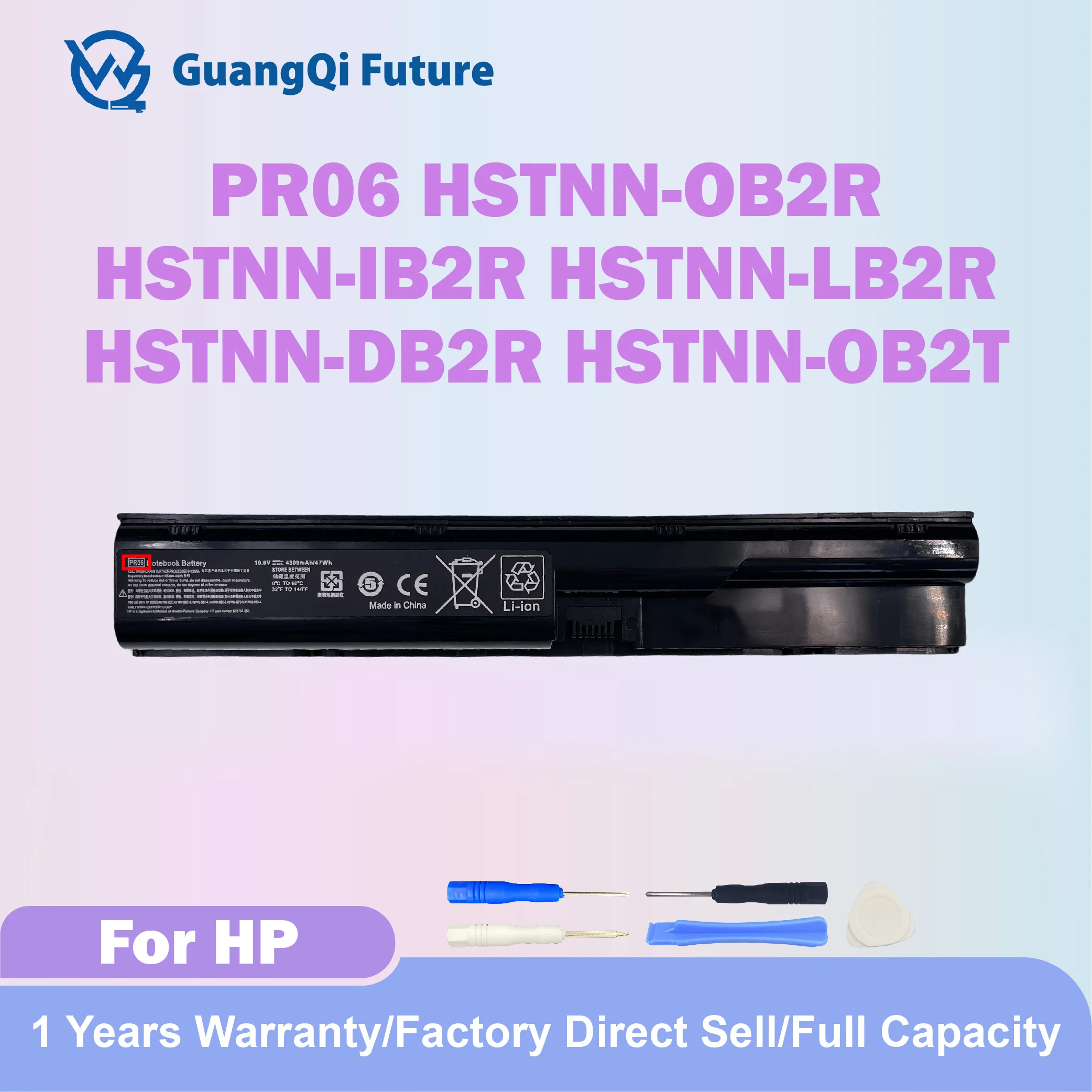 

PR06 PR09 4300mAH 47Wh 10.8V HSTNN-OB2R HSTNN-IB2R HSTNN-LB2R HSTNN-DB2R HSTNN-OB2T for HP Probook 4330s 4331s 4430s 4431s 4435s