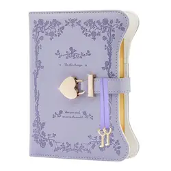 Journal With Lock B6 PU Leather Journal With Lock And Key 360 Pages Refillable Notebook For Women Girls Personal Organizers Cute