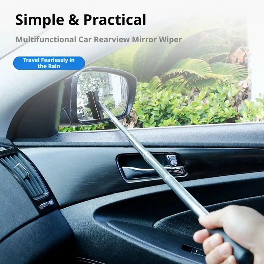 

Portable Rearview Mirror Wiper for Automotive New Retractable Car Windshield Wiper Arm Portable Auto Products