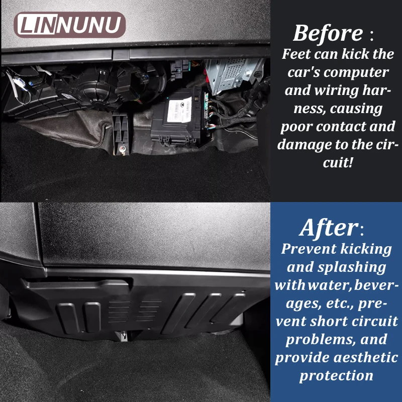 LINNUNU For TANK 300 2025 Car Copilot Computer Protection Passenger seat anti kick board control module harness prot accessories
