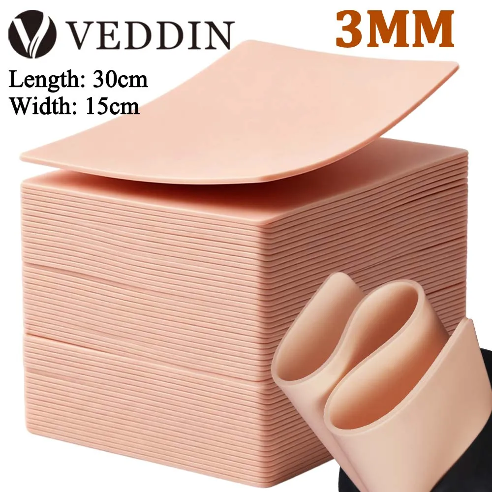 12-1pcs Tattoo Practice Skin 3mm Fake Skin Silicone 15*30cm Tattoo Skin Permanent Makeup Tattoo Training Skin Tattoo Accessories