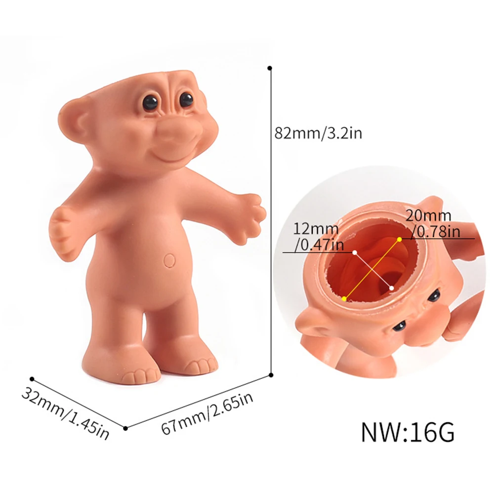 1/100pcs Portable PVC Troll Doll Protective Vintage Classic DIY Doll Decorate Light Holder Cute Troll Anti Fall Storage Case image 6