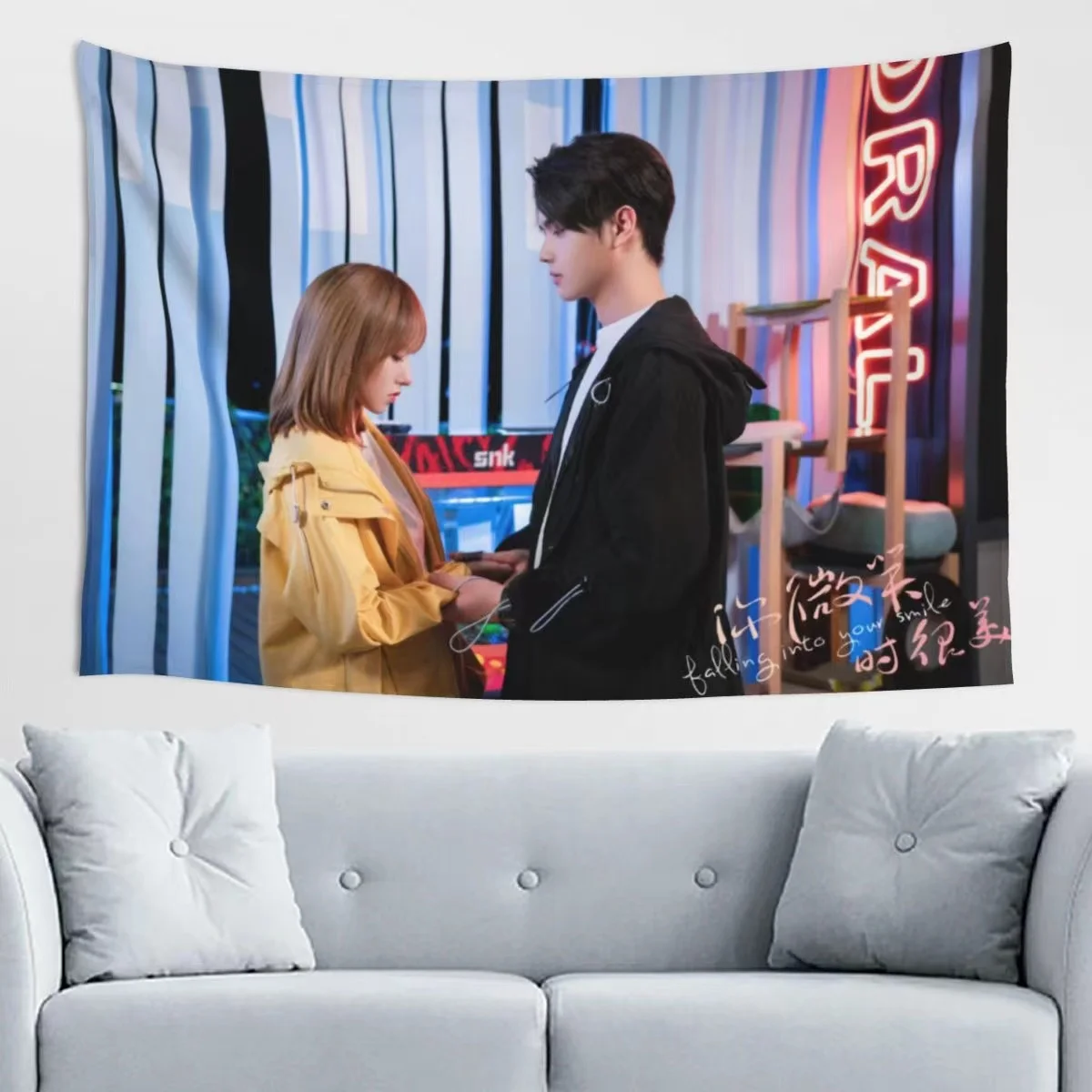 Xu Kai Cheng Xiao HD Poster Hanging Cloth TV Falling Into Your Smile Drama Stills Photos Tapestry Home Wall Decor Background