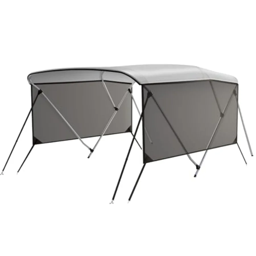 

Тенты-бимини для лодок - 3-4-х дуговые тенты-навесы для лодок - из морского холста и ткани с ПУ-покрытием, с 2 съемными боковыми шторками, 2 задними опорами