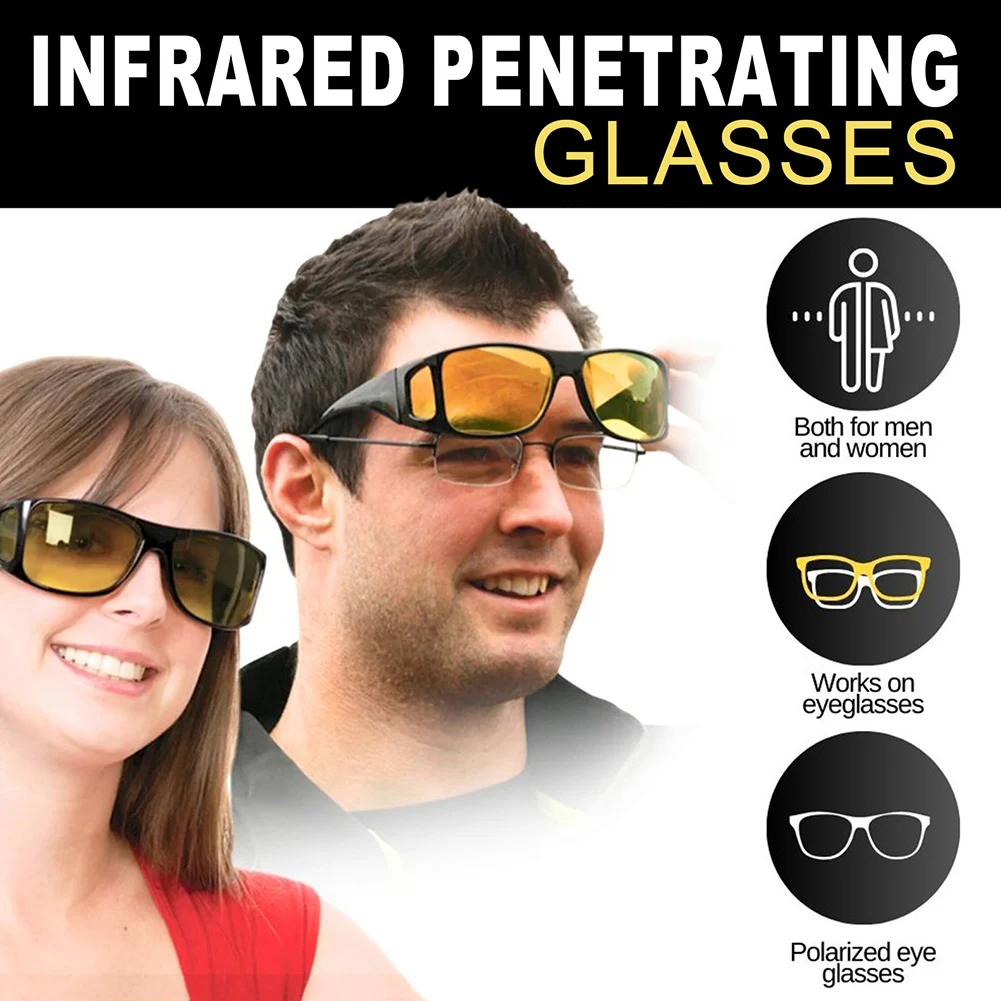 Occhiali penetranti a infrarossi Occhiali di sicurezza fotocromatici anti-sabbia Occhiali da sole classici retrò per uomo Donna Decorazione domestica