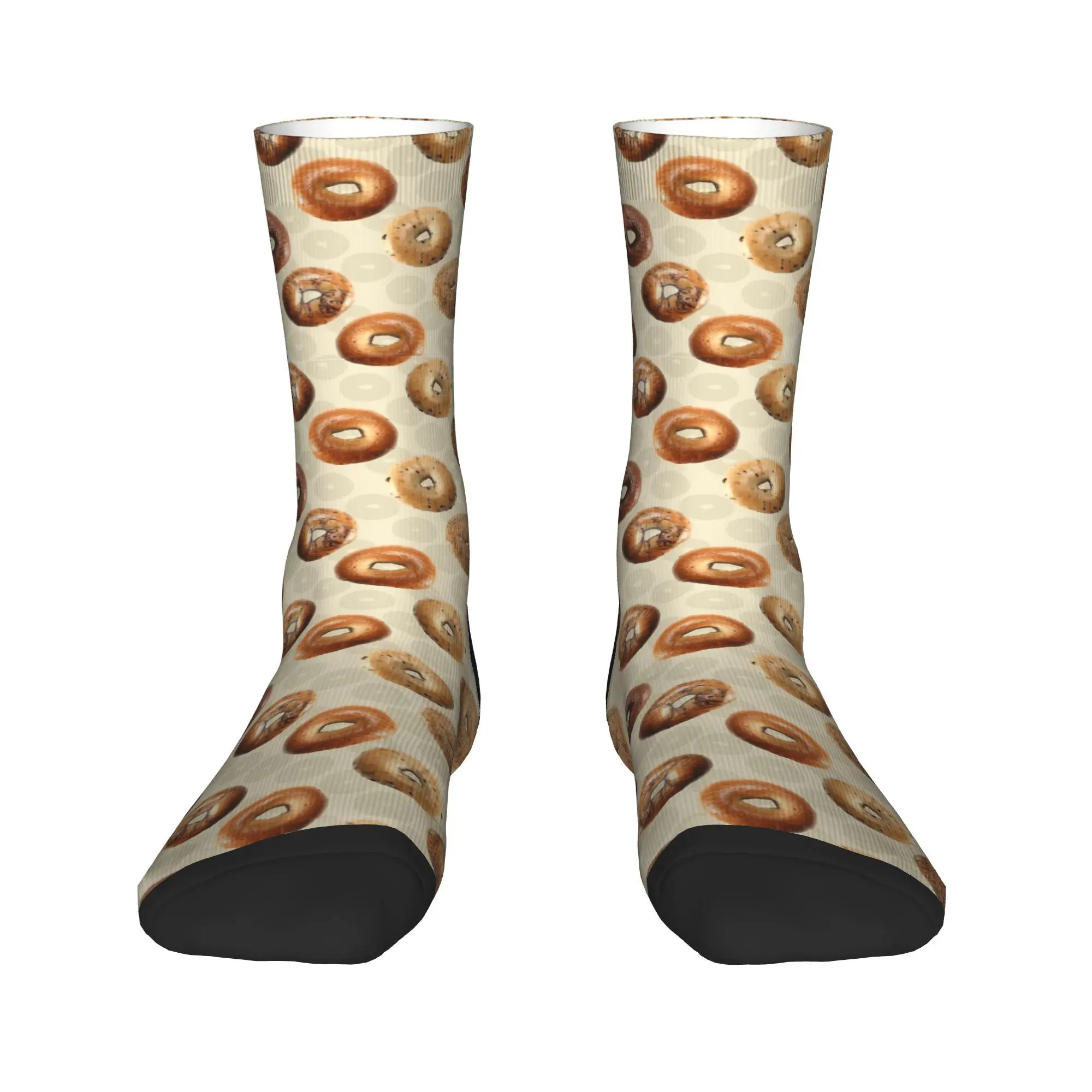 Kaos Kaki Roti Bagel Musim Semi Kaos Kaki Kasual Pasangan Kaos Kaki Lembut Bernapas Kaos Kaki Bermotif Kaos Kaki Olahraga Lari Anti Selip