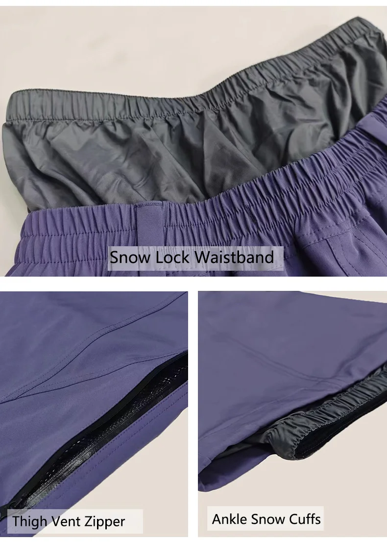 John Snow 2026 Ski-Jacke & -Hose im amerikanischen Stil, Unisex, wasserdicht, thermisch, Snowboard-Mantel, lockere Passform, Wintersport für Herren und Damen – Detail 18