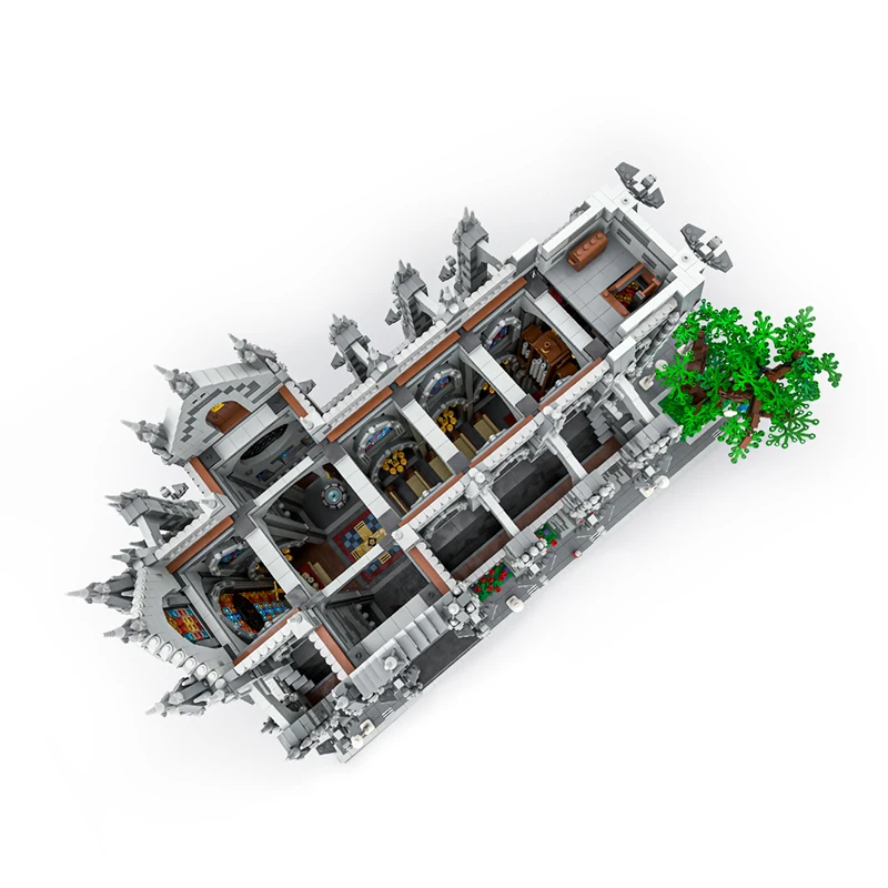 MOC Classica Medievale Modulare Cattedrale Architettura Tecnologia Personalizzata Building Blocks Modello Mattoni Fai da Te Ragazzo Giocattoli Regalo di Natale