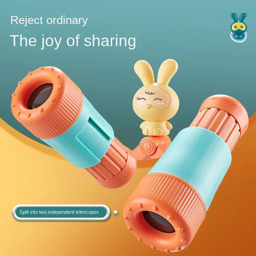 

Removable Children Binocular Telescopes with A Whistle Cartoon Rabbit Telescopes Science Exploration Plastic Children Telescope