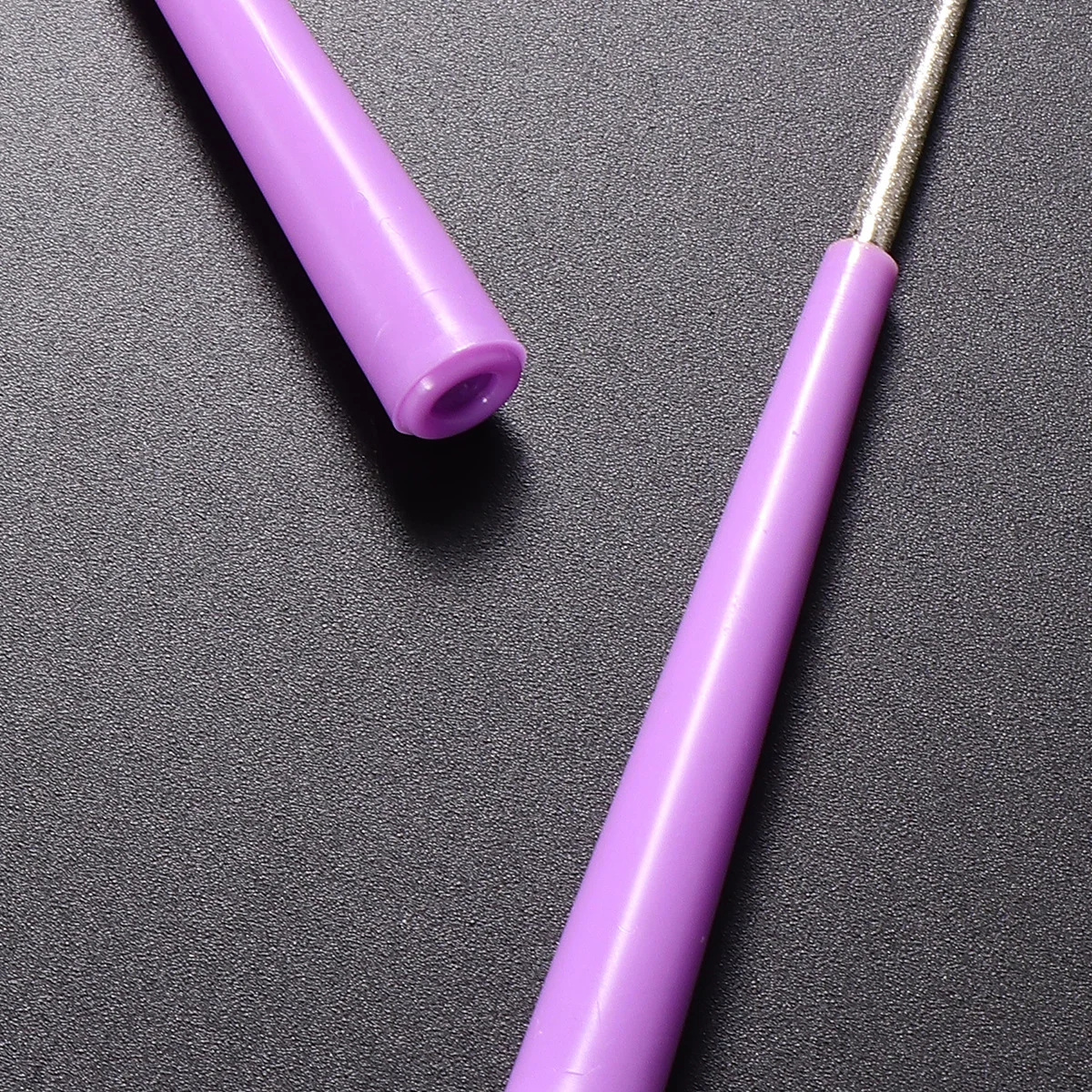 2 Pcs Bead Hole Reamer Needle Opener Drill Puncher Pearl Beads Craft DIY Tools (Violet) hole opener bead reamer set