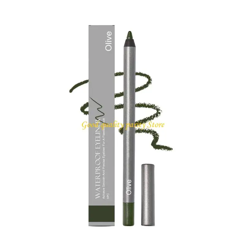 M4YA ロングウェア アイライナー、ロングウェア アイライナー、防水ナチュラル アウトライン ブラック マット アイライナー ペンシル、涙目や休日用