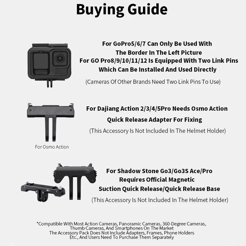 For LS2 FF353 FF800 FF352 FF358 FF800 Customized CNC Aluminium Helmet Chin Mount for GoPro for Insta360 for DJI Accessories