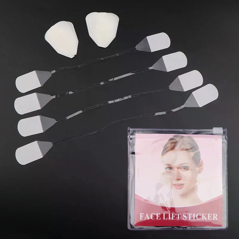เทปยกกระชับใบหน้าแบบใส ลดเลือนริ้วรอย สติ๊กเกอร์ติดหน้า ยกกระชับคอและรอบดวงตา แผ่นแปะต่อต้านริ้วรอย เทปยกกระชับใบหน้า