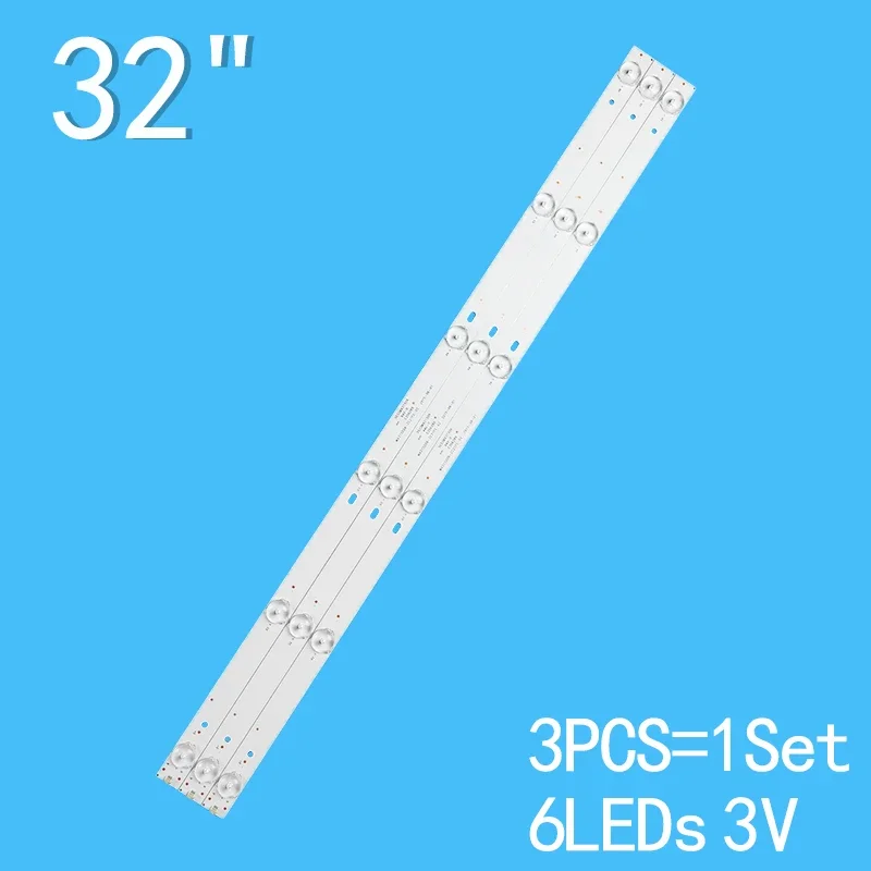 

592MM 6LED(3V) LED Backlight Strip For CF-32FA9 MX32D06-ZC21FG-01 MX315M09 MX315D06-ZC21FG-01 02 HD-32W5420 LSC320AN02