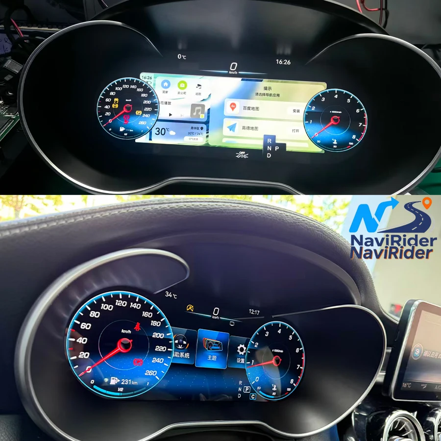 

For Mercedes Benz W205 GLC C-Class C Class X253 C180 C200 C220 C300 C350 2015-2018 Virtual Cockpit 12.3" LCD Instrument Cluster