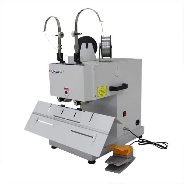 200 Double Head Electric Wire Saddle Stapler Professional Book Binding Machine Paper Processing Stitcher for Printing Shop