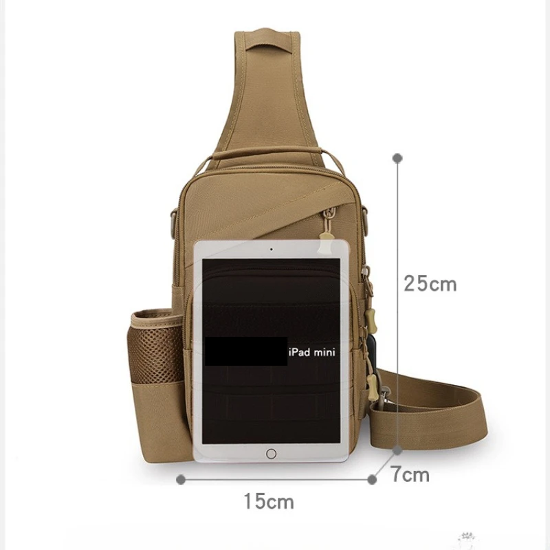 Unisex Small Crossbody Bag for Outdoor Travel Cycling Multi-purpose Chest Pack Men Women Climbing Riding Chest Bag with USB Port