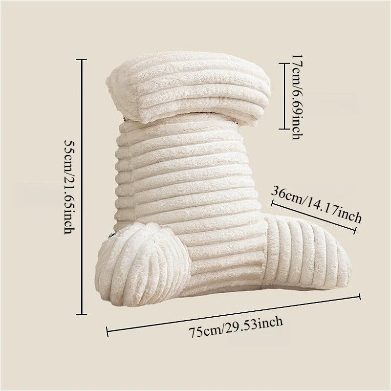Large Bolster Backrest Positioning Support Body Wedge Sleeping Pillow Headboard Pillow Reading for Bed Headboar Home Accessories