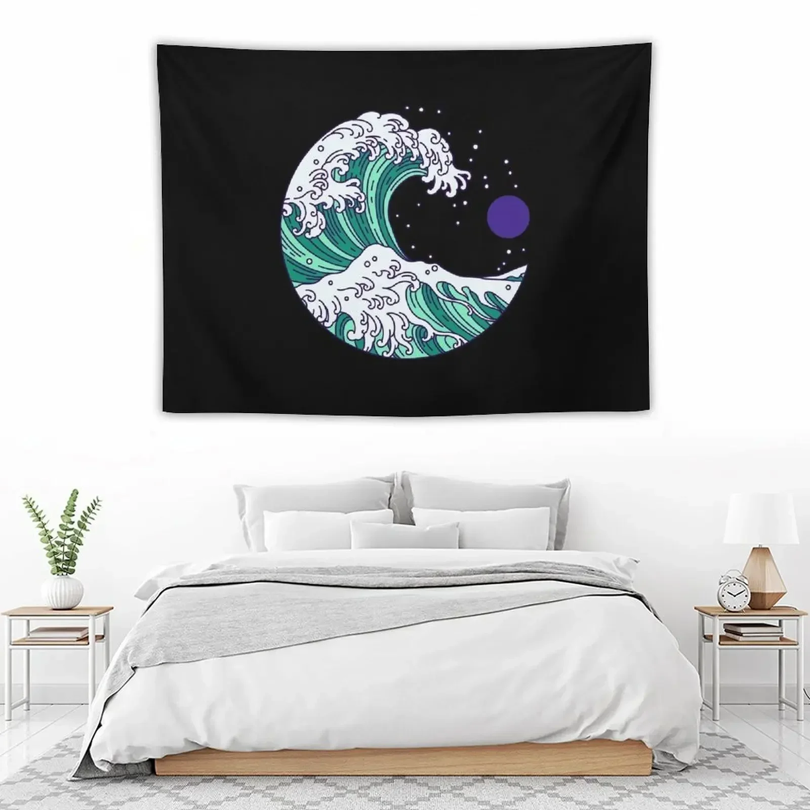 

Circular Japanese Wave Vincian Male. Gay Men Pride Tapestry Decorative Paintings Cute Room Things Tapestry