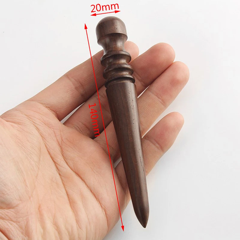 1Pc Wooden Leather Edge Burnisher DIY Handmade Leathercarft Sandalwood Leather Polishing Tool Wood Polish Stick Home Accessory image 6