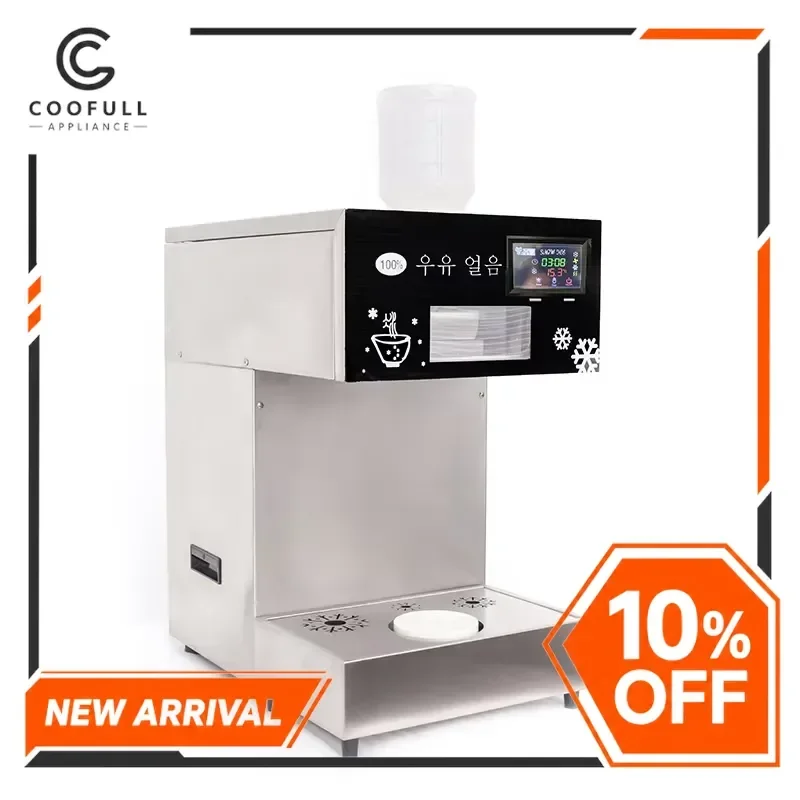 # for Commercial Bingsu Snow Ice Machine 120kg Storage 220V Compressor Shaved Ice Maker for Cafe Restaurant Dessert Shop Use