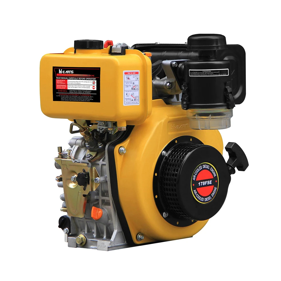 

Портативный китайский дизельный двигатель 178FSE мощностью 6 л.с.