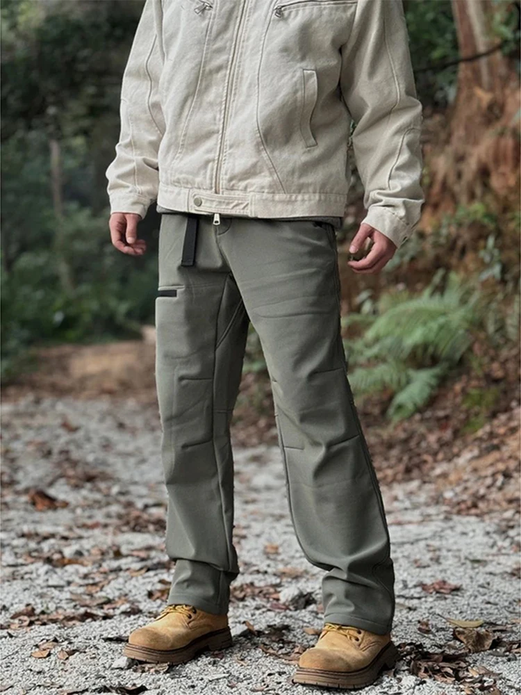 

Мужские зимние брюки для активного отдыха цвета хаки с флисовой подкладкой, водонепроницаемые, ветрозащитные, для работы и повседневной носки