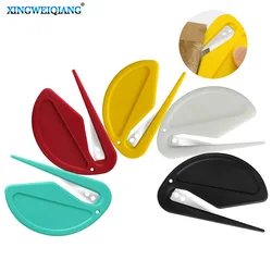 Plastic Mini Letter Opener, Color Box Pocket Cutter, Envelope Opener, Rope Cutter, Wire Cutter Blade