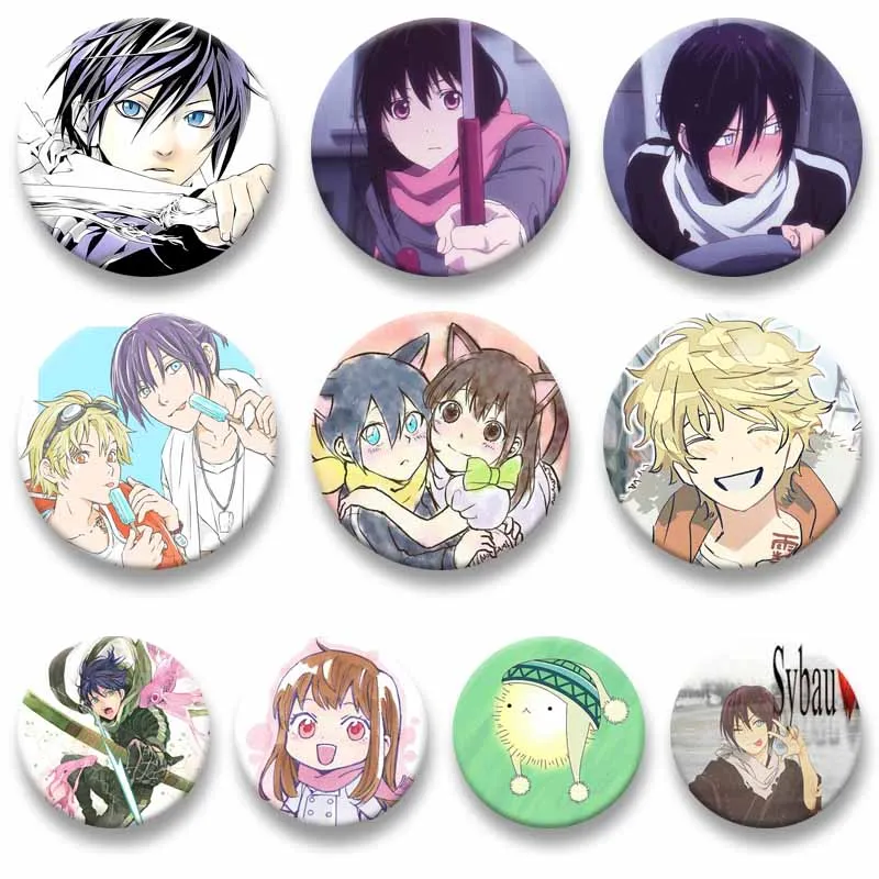 

Cool Cartoon Yato Yukine Hiyori Iki Can Bages Anime Brooch Cute Noragami Lapel Pins Backpack Shirt Clothes Jewelry Accessories