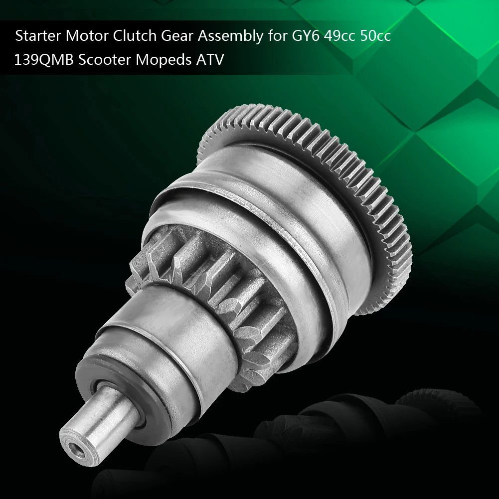 Starter Motor Clutch Gear Assembly For GY6 49cc 50cc 139QMB Scooter Mopeds ATV