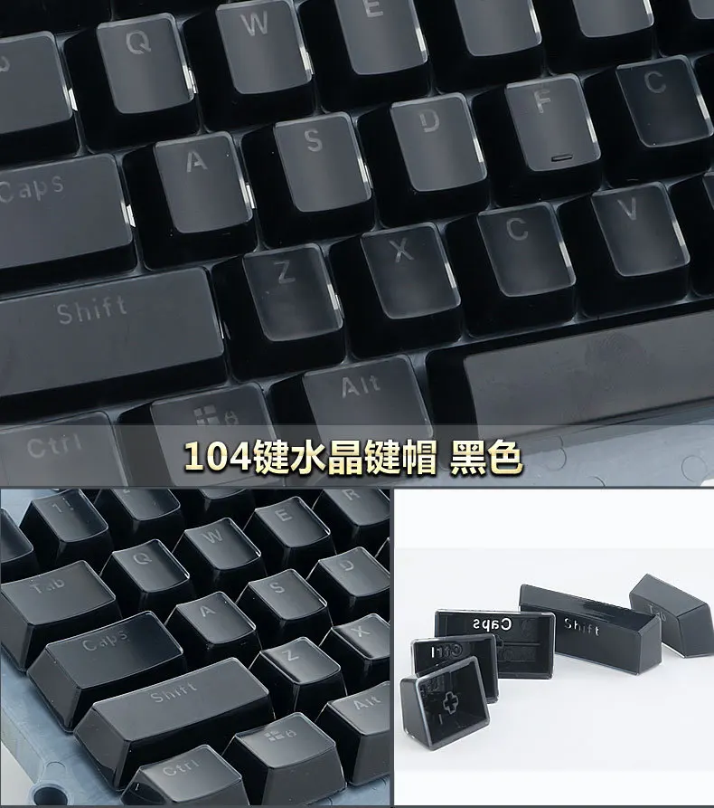 Universal keycaps teclado mecânico cristal keycap translúcido chave para o homem menina menino jogo teclado